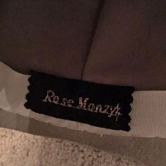 Rose Monzyk Kentucky Derby Floral Felt Detail Handmade One of a Kind Hat - Picture 6 of 8